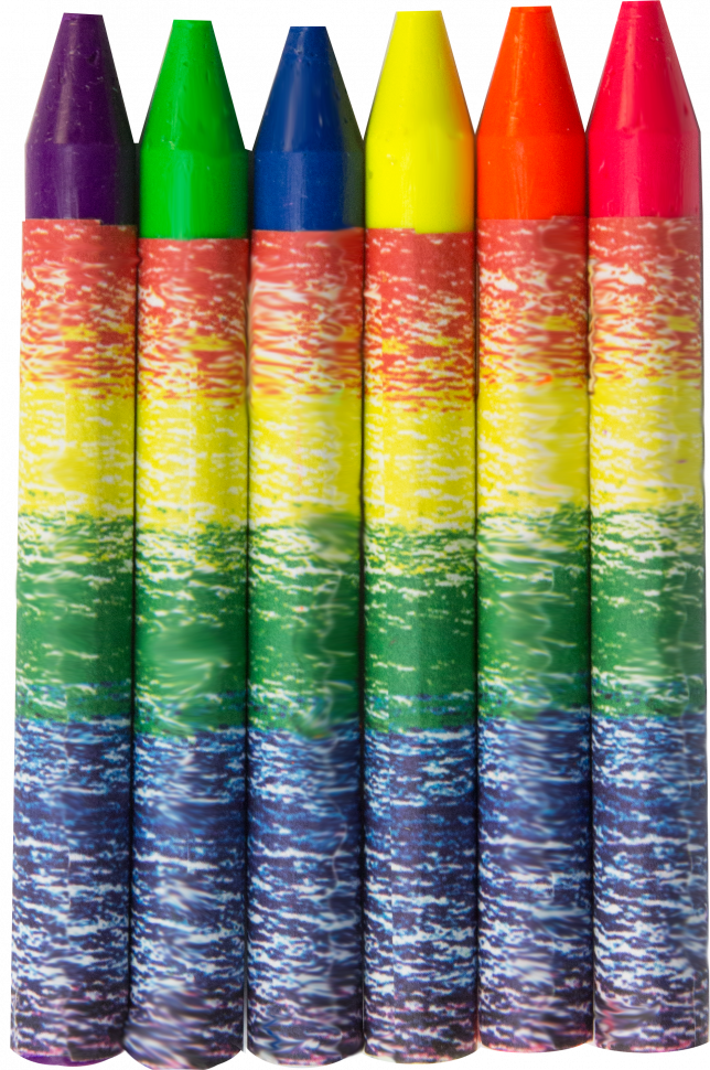 Мелки восковые Луч флуоресцентные круглые 6 цветов, арт. 15С 1054-08